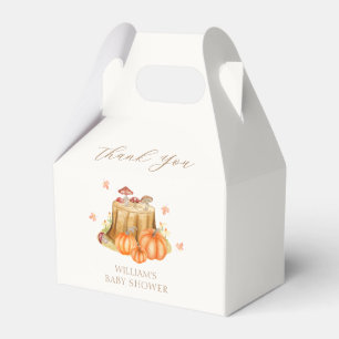 Woodland Herbst-Kürbis-Pilz-Baby-Party  Geschenkschachtel