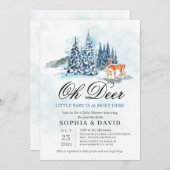  Woodland Hills Oh Deer Baby Shower Einladung (Vorne/Hinten)