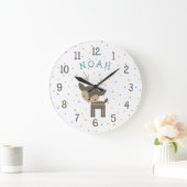 Woodland Hirsche Baby Kinderzimmer Uhr mit Namen (Zuhause)