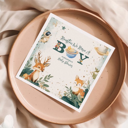 Woodland Houston, wir haben einen Jungen im Weltra Serviette