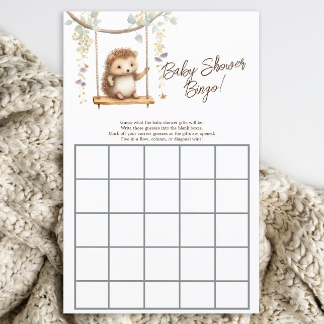 Woodland Igel Baby Showdusche Bingo (Von Creator hochgeladen)