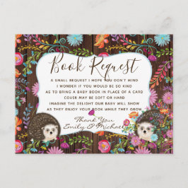 Woodland Igel BUCH Anfrage Gedicht 4 Kinderdusche Postkarte