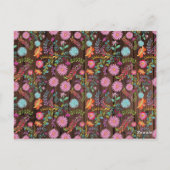 Woodland Igel BUCH Anfrage Gedicht 4 Kinderdusche Postkarte (Rückseite)