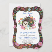 Woodland Igel Kinderdusche lädt Rustikal Boho ein Einladung (Vorderseite)