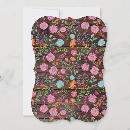 Woodland Igel Kinderdusche lädt Rustikal Boho ein Einladung (Rückseite)