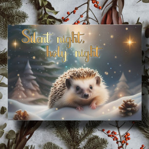 Woodland Igel Stille Nacht Christlich Weihnachten