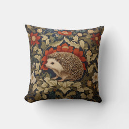 Woodland Igel William Morris Inspiriert Kissen