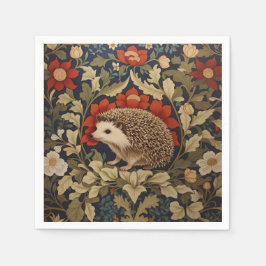 Woodland Igel William Morris Inspiriert Serviette