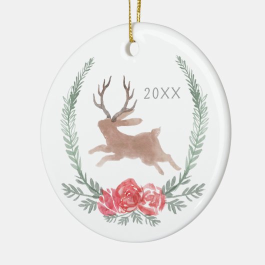 Woodland Jackalope Christmas Keepake Keramikornament (Links)