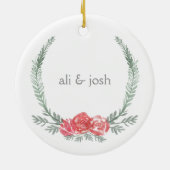 Woodland Jackalope Christmas Keepake Keramikornament (Hinten)