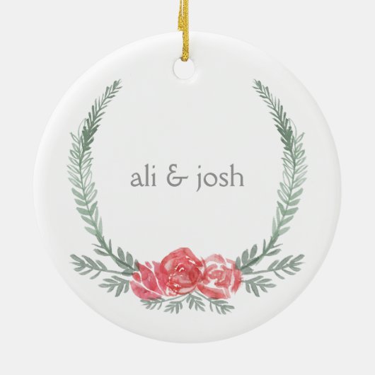 Woodland Jackalope Christmas Keepake Keramikornament (Hinten)