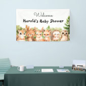 Woodland Joy Baby Dusche Willkommen Banner (Messeveranstaltung)