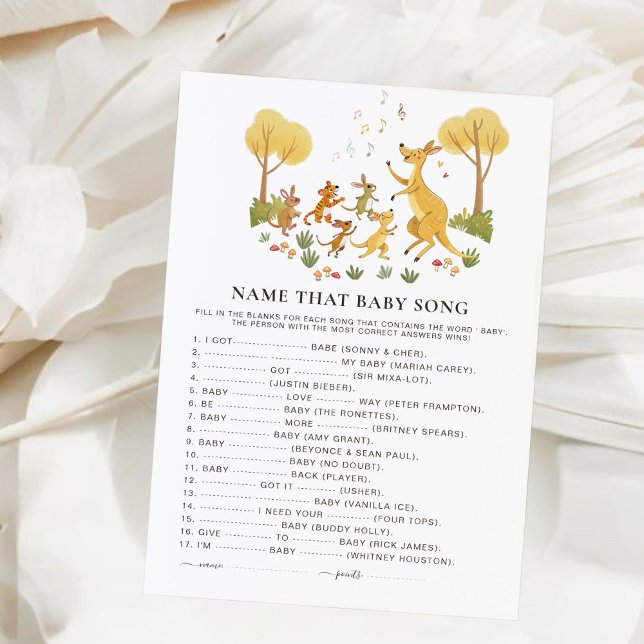 Woodland Kangaroo Name that Baby Song Baby Game (Von Creator hochgeladen)