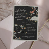 Woodland Kardinal Bird Nest Baby Dusche Einladung