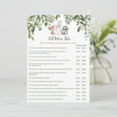 Woodland Kinderdusche Alte Ehefrauen Erzählspiel Einladung (Stehend Vorderseite)