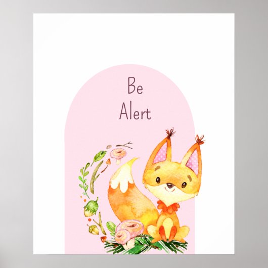 Woodland Kinderzimmer Baby Animal Poster (Vorne)