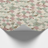 Woodland-Kinderzimmer-Häschen im Cottagecore-Stil Geschenkpapier (Ecke)