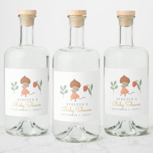 Woodland Kleine Mause Gefallen Tasche Alkoholflaschenetikett