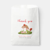 Woodland Ladybug Mushroom Babydusche Vielen Dank Geschenktütchen (Vorderseite)