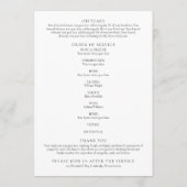 Woodland Lake Memorial Funeral Order Of Service Programm (Rückseite)