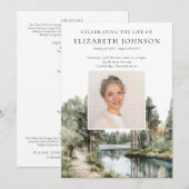 Woodland Lake Memorial Funeral Order Of Service Programm (Vorne/Hinten)