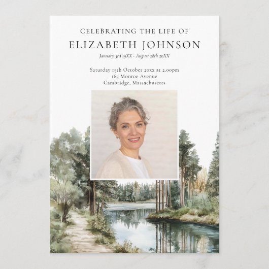 Woodland Lake Memorial Funeral Order Of Service Programm (Vorderseite)