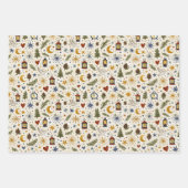 Woodland Lantern Winter Folk Pattern Geschenkpapier Set (Vorderseite 2)