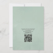 Woodland Laurel Wappen QR Code UAWG Wedding Einladung (Rückseite)