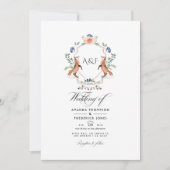 Woodland Laurel Wappen QR Code UAWG Wedding Einladung (Vorderseite)