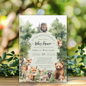 Woodland Ließ die Adventure Begin Baby Dusche Einladung