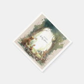 Woodland Ließ die Adventure Begin Baby Dusche Serviette (Ecke)