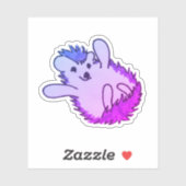 Woodland Lila Adorable Happy Igel Aufkleber (Blatt)