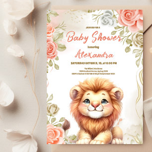 Woodland Lion Baby Safari Baby Animals Einladung