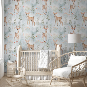 Woodland Little Deer Baby Kinderzimmer Tapete