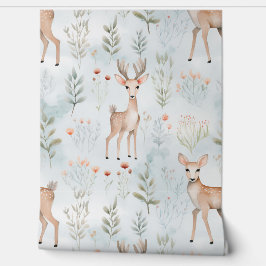 Woodland Little Deer Baby Kinderzimmer Tapete