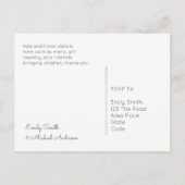 Woodland Love Birds Wedding RSVP Rückkehrbudget Einladungspostkarte (Rückseite)