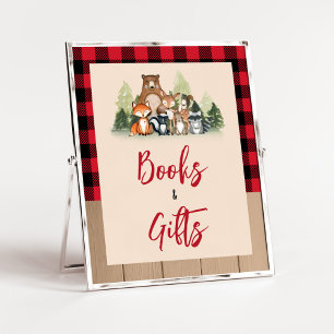 Woodland Lumberjack Baby Duschbücher und Geschenke Poster