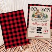 Woodland Lumberjack Baby Dusche Einladung