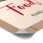 Woodland Lumberjack Baby Dusche Nahrung Poster (Ecke)