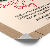 Woodland Lumberjack Baby Dusche Say Baby nicht Poster (Ecke)