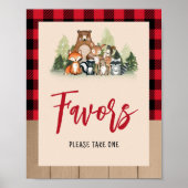 Woodland Lumberjack Baby Duwer Favoriten Poster (Vorne)