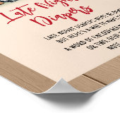 Woodland Lumberjack Babydusche Spät-Night-Diapers Poster (Ecke)