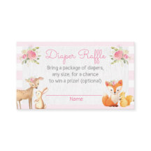 Woodland Lumberjack Babydusche Windelwindelkarte