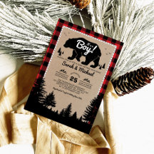 Woodland Lumberjack Bear Adventure Baby Dusche