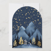 Woodland Magic Night Animal Adventure Baby Dusche Einladung (Rückseite)