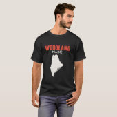 Woodland Maine USA Staat America Travel Mainer T-Shirt (Vorne ganz)