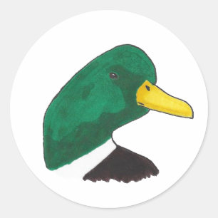 Woodland Mallard Duck Runder Aufkleber