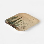 Woodland Mama Bear & Cub Baby Dusche Pappteller (Gewinkelt)