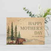 Woodland Mama Bear & Your Cub Vintager Muttertag (Stehend Vorderseite)