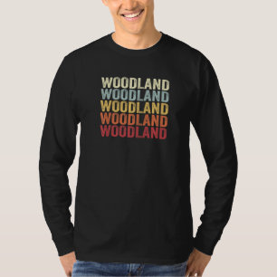 Woodland Michigan Woodland MI Retro Vintage Text D T-Shirt